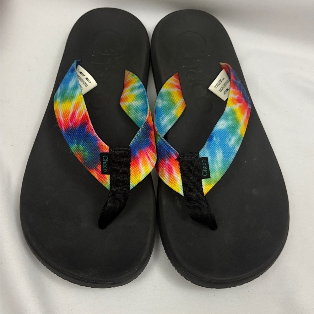 Chaco Chillos Tie Dye Flip Flops Size 8 Sandals Thong Women’s - Picture 5 of 7